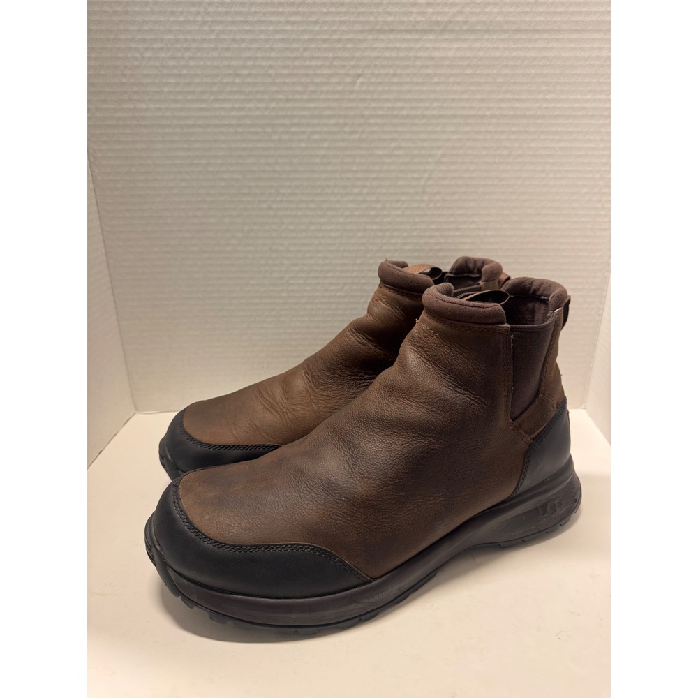 UGG Biltmore Chelsea Boots Mens 12 Stout Brown‎ Leather Waterproof 1121455